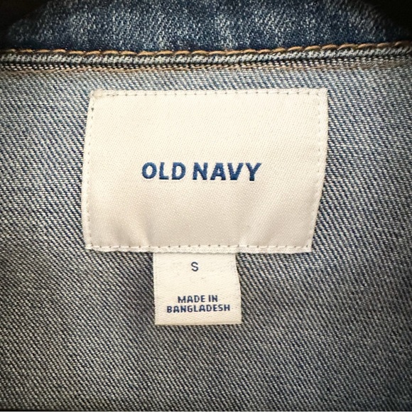Old Navy Denim Jean Jacket Trucker Classic Blue Sz Small - Picture 5 of 6